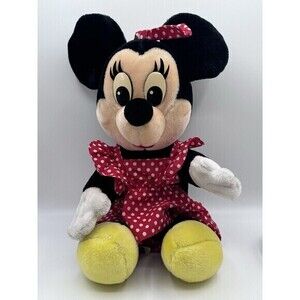 Vintage MINNIE MOUSE 15" Plush Stuffed Aimal Toy Disneyland Walt Disney World